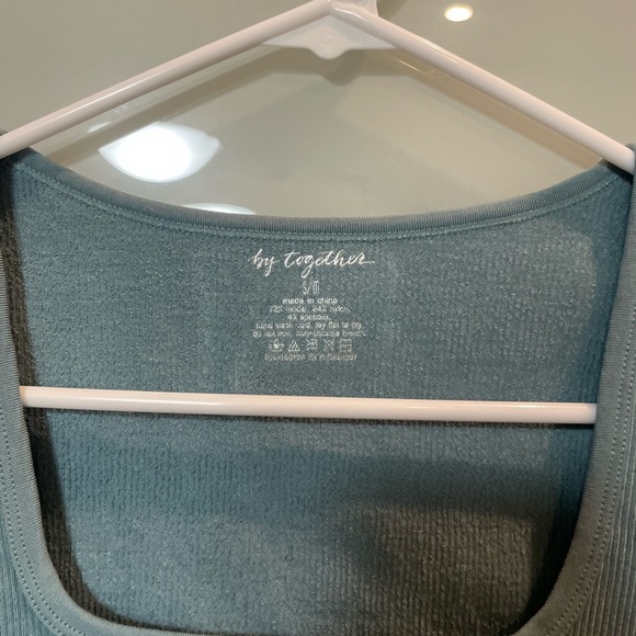 Women’s square neck ribbed crop - Picture 2 of 6